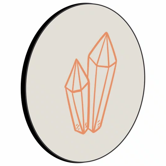 Quadro Decorativo Redondo Cristal Boho
