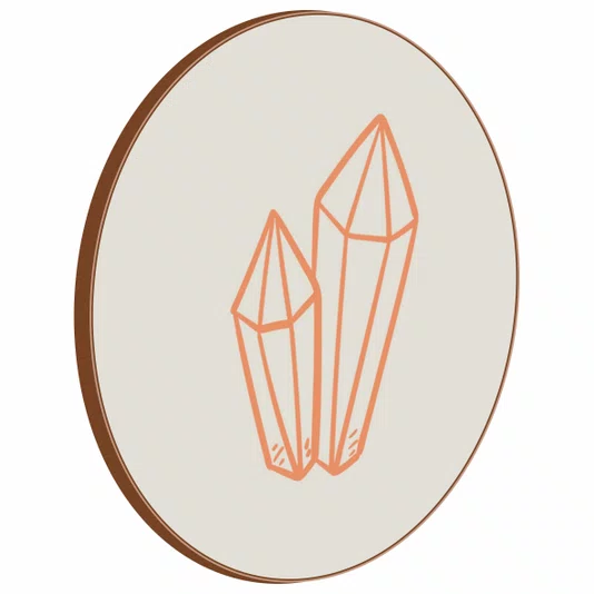 Quadro Decorativo Redondo Cristal Boho