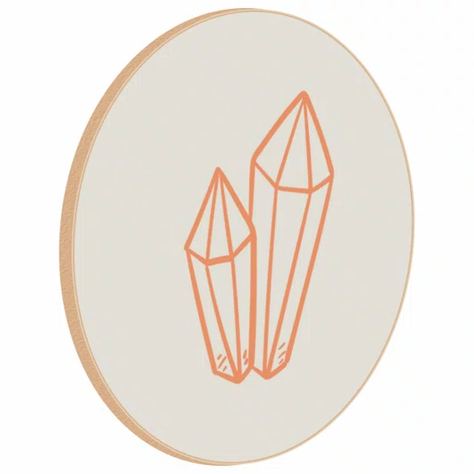 Quadro Decorativo Redondo Cristal Boho