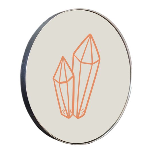 Quadro Decorativo Redondo Diamante com Moldura Flexível Metalizada