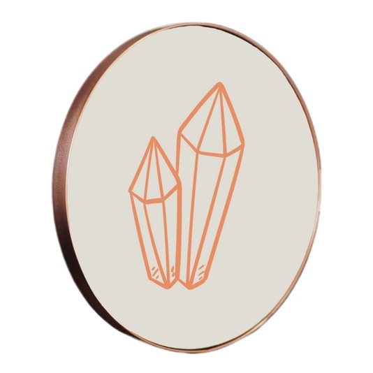 Quadro Decorativo Redondo Diamante com Moldura Flexível Metalizada