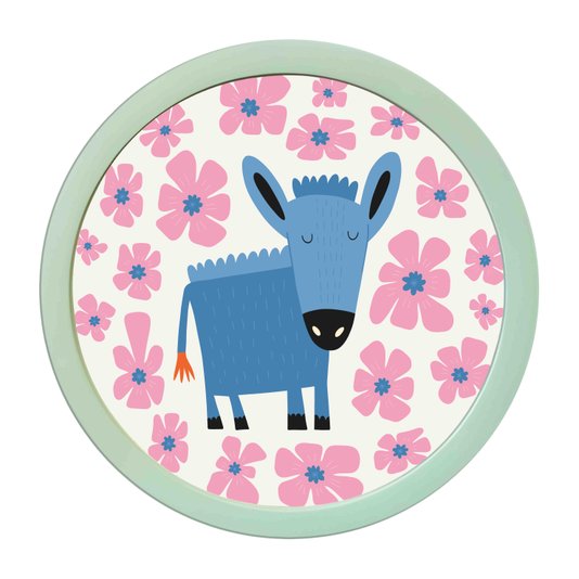 Quadro Decorativo Redondo Animais Cavalinho Com MDF Laqueado
