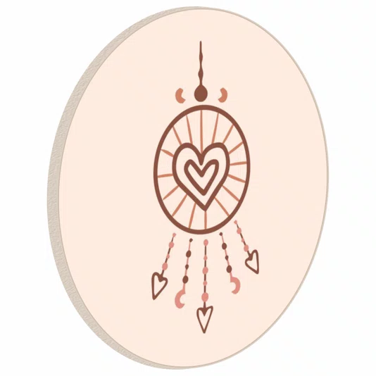 Quadro Decorativo Redondo Prendedor de Sonhos Boho