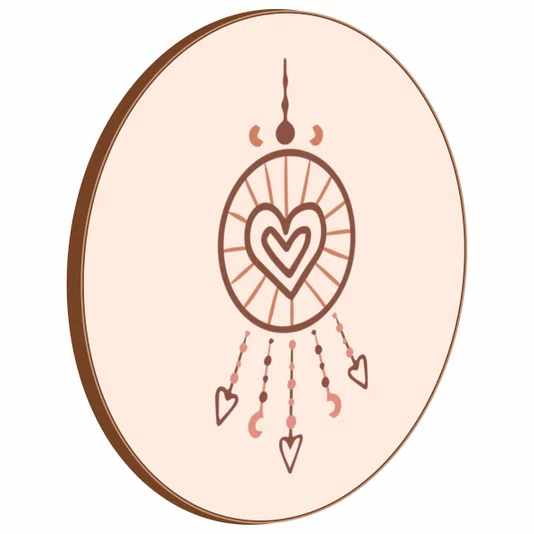 Quadro Decorativo Redondo Prendedor de Sonhos Boho