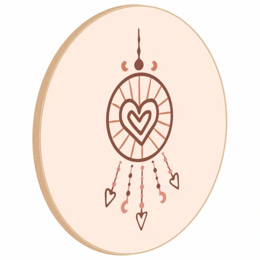 Quadro Decorativo Redondo Prendedor de Sonhos Boho