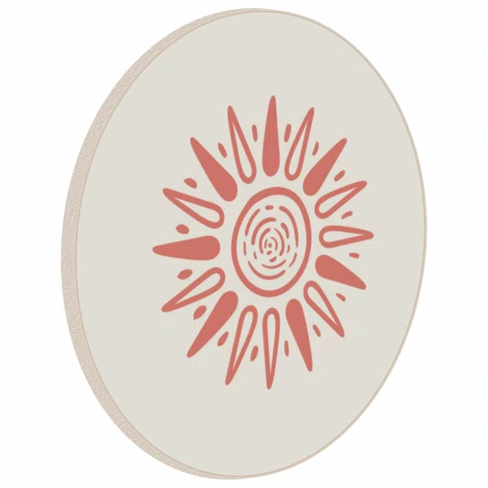 Quadro Decorativo Redondo Sol Boho