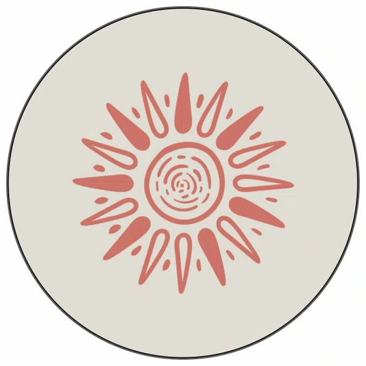Quadro Decorativo Redondo Sol Boho