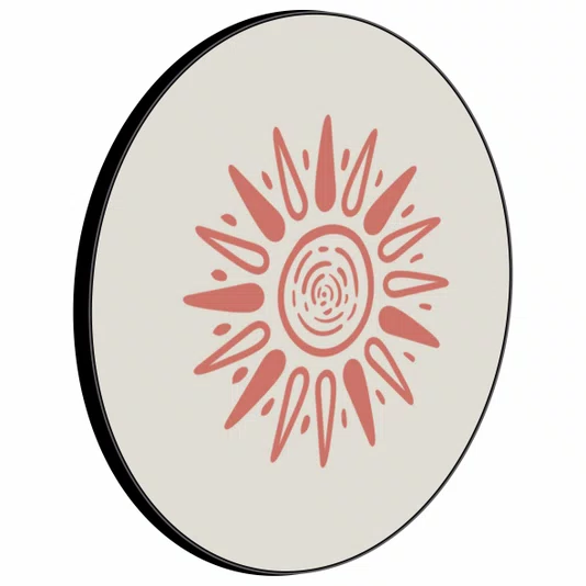 Quadro Decorativo Redondo Sol Boho