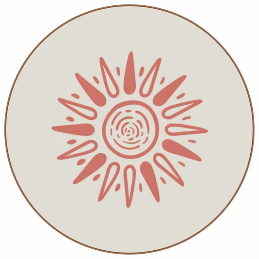 Quadro Decorativo Redondo Sol Boho