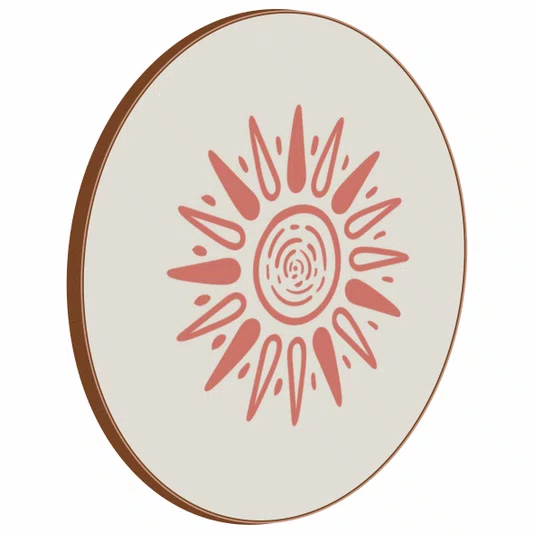 Quadro Decorativo Redondo Sol Boho