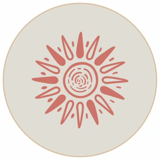 Quadro Decorativo Redondo Sol Boho