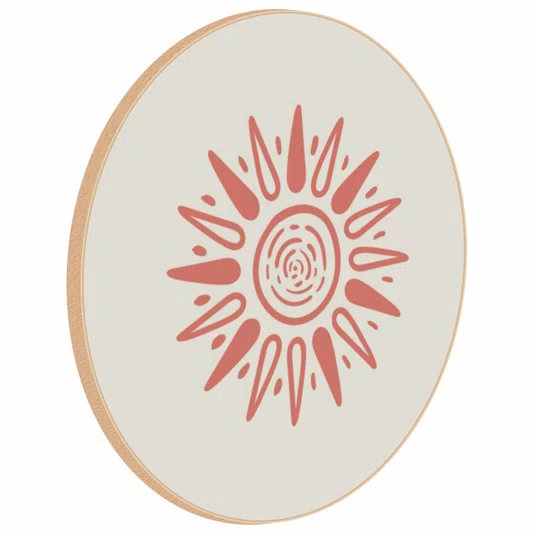 Quadro Decorativo Redondo Sol Boho