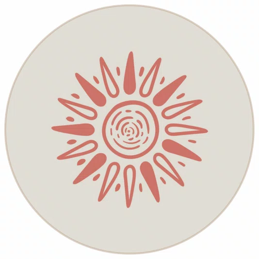 Quadro Decorativo Redondo Sol Boho