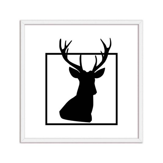 Quadro Decorativo Rena Silhueta