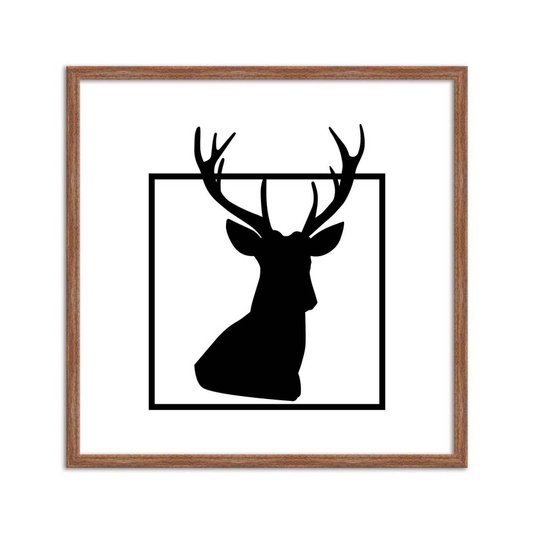 Quadro Decorativo Rena Silhueta