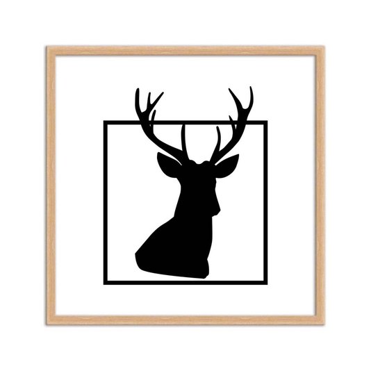Quadro Decorativo Rena Silhueta