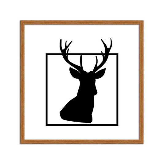 Quadro Decorativo Rena Silhueta