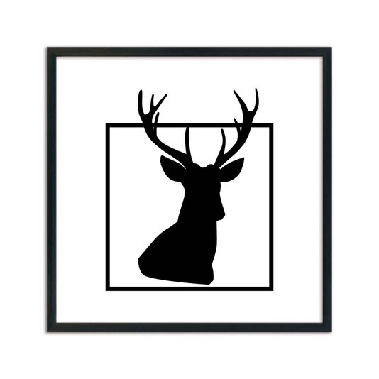 Quadro Decorativo Rena Silhueta