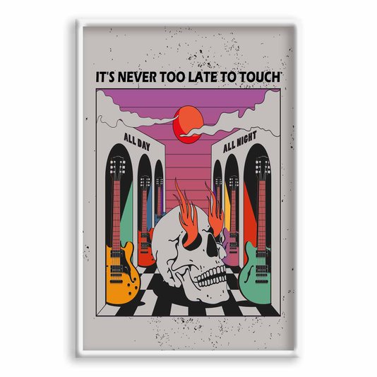 Quadro Decorativo Rock And Roll It's Never Too Late To Touch