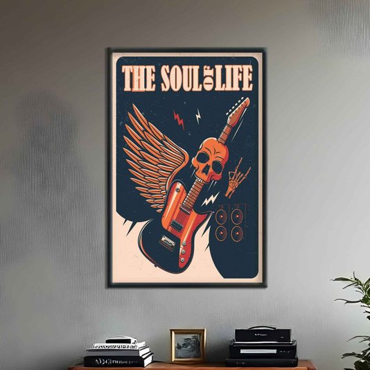 Quadro Decorativo Rock And Roll The Soul Of Life