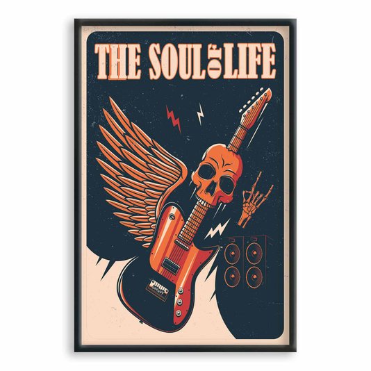Quadro Decorativo Rock And Roll The Soul Of Life