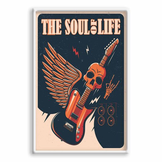 Quadro Decorativo Rock And Roll The Soul Of Life
