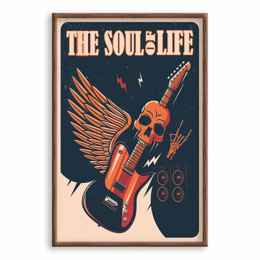 Quadro Decorativo Rock And Roll The Soul Of Life