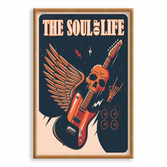 Quadro Decorativo Rock And Roll The Soul Of Life