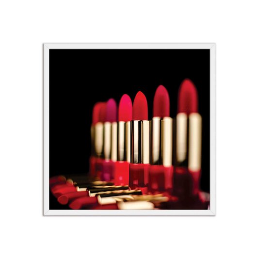 Quadro Decorativo Salão De Beleza Batons Vermelho