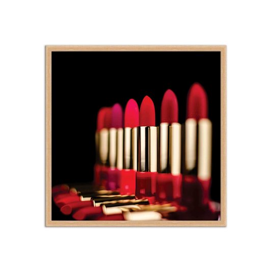 Quadro Decorativo Salão De Beleza Batons Vermelho