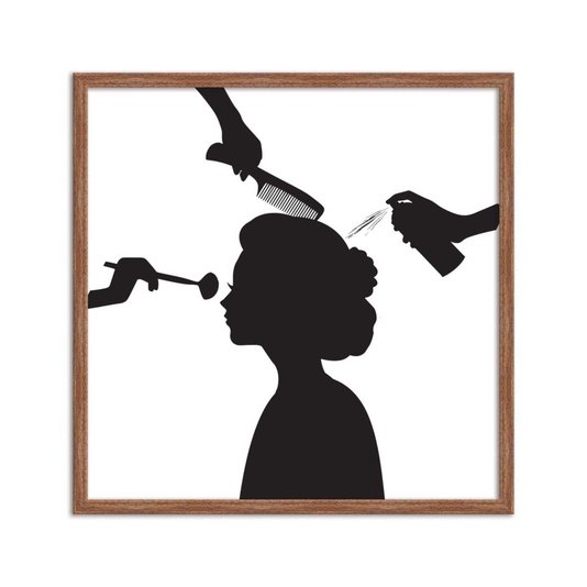 Quadro Decorativo Salão De Beleza Mulher Se Arrumando
