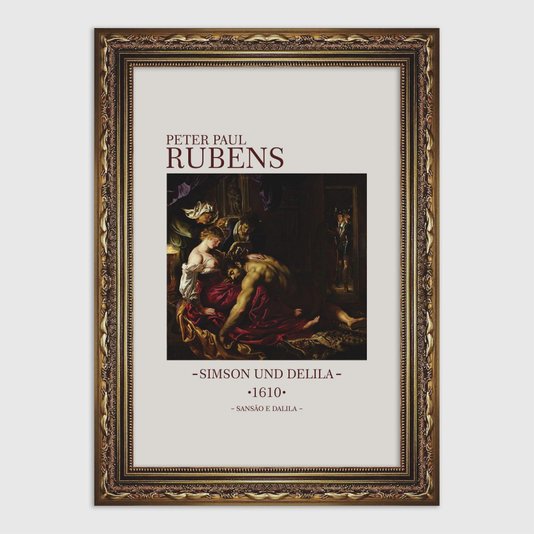 Quadro Decorativo Sansão e Dalila de Peter Paul Rubens