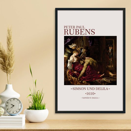 Quadro Decorativo Sansão e Dalila de Peter Paul Rubens