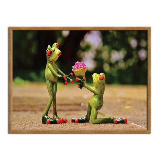 Quadro Decorativo Sapos Românticos