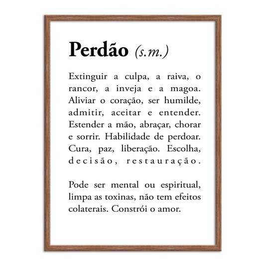 Quadro Decorativo Significado da Palavra Perdão