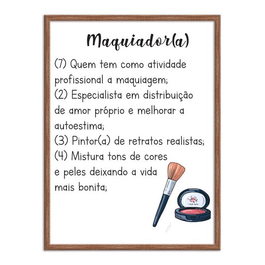Quadro Decorativo Significado De Maquiadora