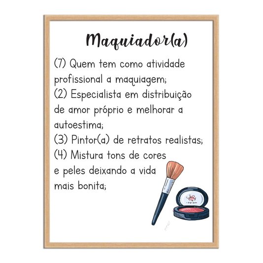 Quadro Decorativo Significado De Maquiadora