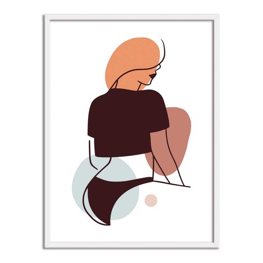Quadro Decorativo Silhueta Blusa Preta