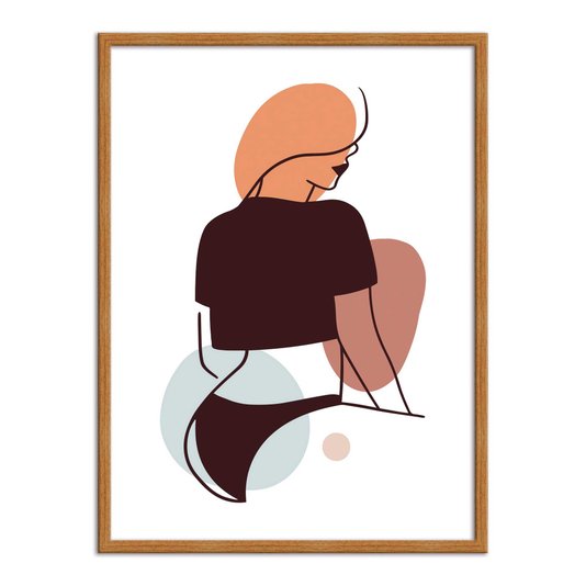 Quadro Decorativo Silhueta Blusa Preta