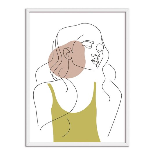 Quadro Decorativo Silhueta Blusa Verde
