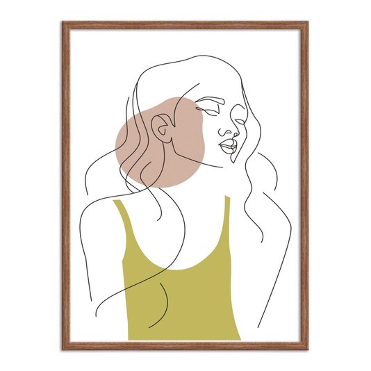 Quadro Decorativo Silhueta Blusa Verde
