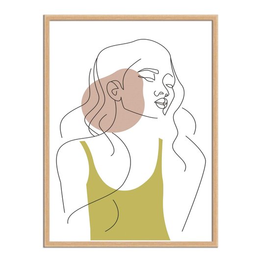 Quadro Decorativo Silhueta Blusa Verde