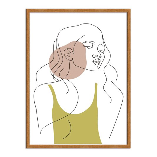 Quadro Decorativo Silhueta Blusa Verde