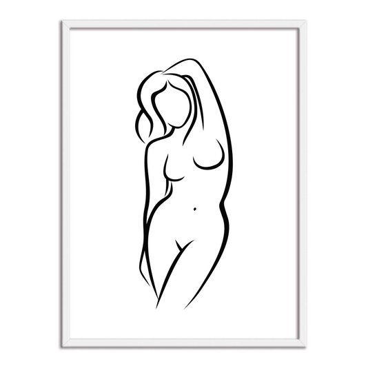 Quadro Decorativo Silhueta Braço Atrás Da Cabeça