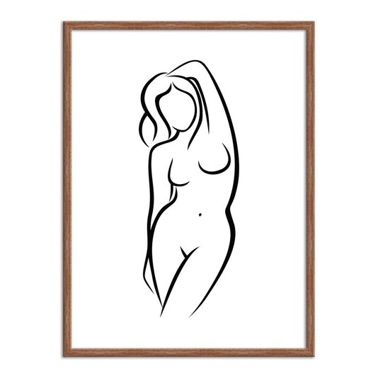 Quadro Decorativo Silhueta Braço Atrás Da Cabeça