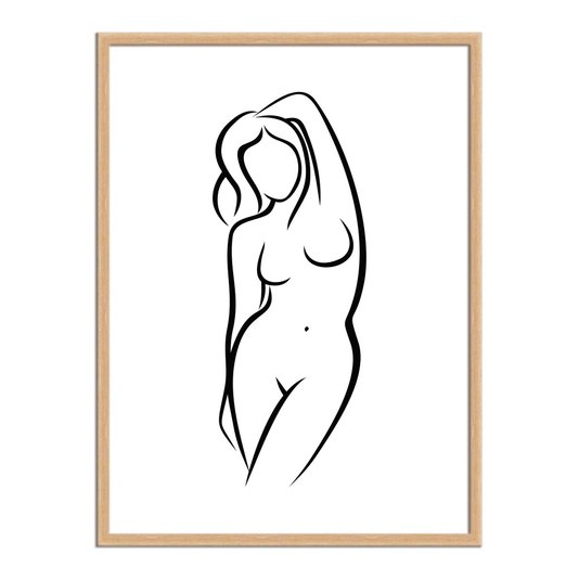 Quadro Decorativo Silhueta Braço Atrás Da Cabeça