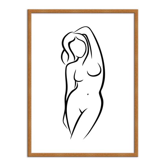 Quadro Decorativo Silhueta Braço Atrás Da Cabeça