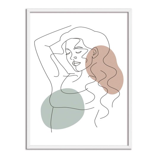 Quadro Decorativo Silhueta Cabelo Ondulado