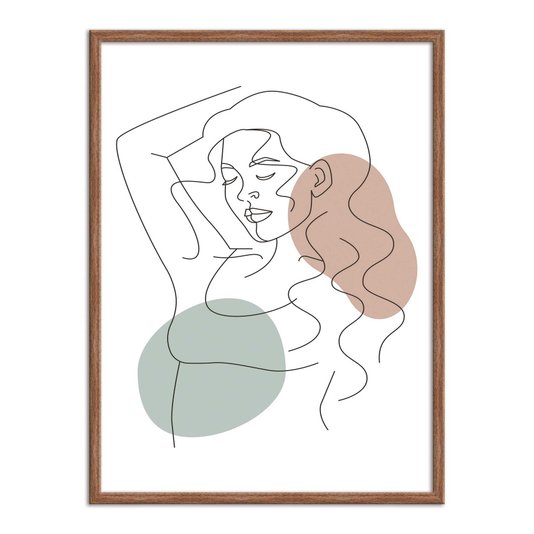 Quadro Decorativo Silhueta Cabelo Ondulado