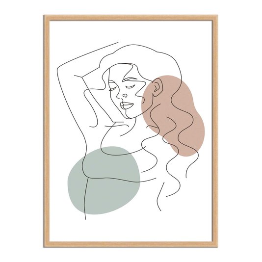 Quadro Decorativo Silhueta Cabelo Ondulado